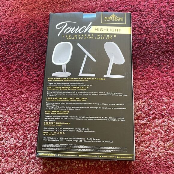 Touch Highlight LED makeup mirror - Picture 3 of 6